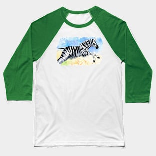 Zebra Splash Baseball T-Shirt